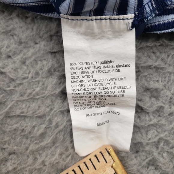 Callaway Shirt Mens Large Blue Striped Polo Golf Short Sleeve Walmart Opti Dri - Picture 10 of 15